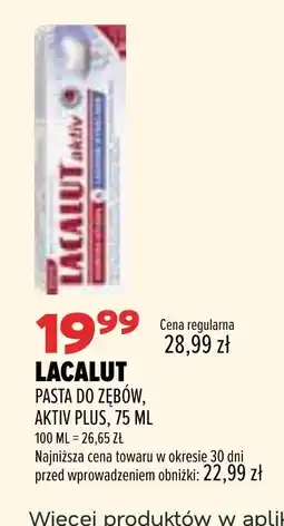 Drogerie Natura Lacalut Pasta do zębów, Aktiv Plus oferta