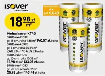 Castorama Wełna Isover KT40 oferta