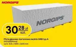 Castorama Płyta gipsowo-kartonowa zwykła GKB typ A NORGIPS oferta