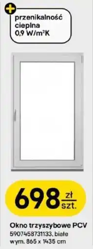 Castorama Okno trzyszybowe PCV oferta