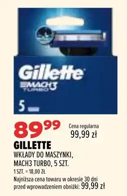 Drogerie Natura Wkłady do maszynki, Gillette Mach3 Turbo oferta