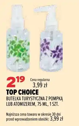 Drogerie Natura TOP CHOICE BUTELKA TURYSTYCZNA Z POMPKĄ oferta