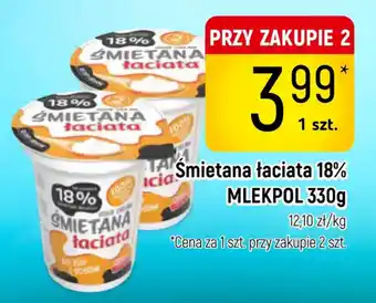 Delikatesy Piotruś Pan Śmietana łąciata 18% MLEKPOL oferta