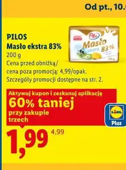Lidl Pilos Masło ekstra 83% oferta
