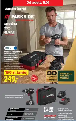 Lidl PARKSIDE PERFORMANCE Akumulatorowa wiertarkowkrętarka z akumulatorem 4 Ah i ładowarką 4,5 A oferta