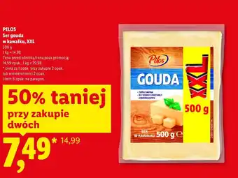 Lidl PILOS Ser gouda w kawałku, XXL oferta