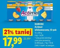 Lidl DANONE Actimel wieloowocowy, 12-pak oferta