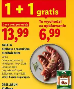 Lidl GZELLA Kiełbasa z czosnkiem niedźwiedzim oferta