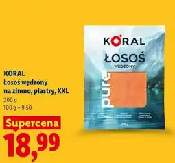 Lidl KORAL Łosoś wędzony na zimno, plastry, XXL oferta