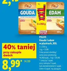 Lidl PILOS Gouda i edam w plastrach, XXL oferta
