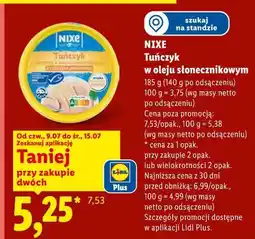 Lidl NIXE Tuńczyk w oleju słonecznikowym oferta