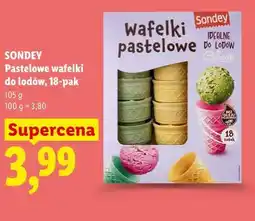 Lidl SONDEY Pastelowe wafelki do lodów, 18-pak oferta
