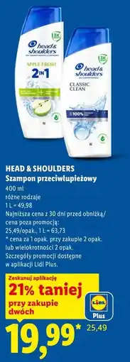 Lidl HEAD & SHOULDERS Szampon przeciwłupieżowy oferta