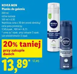 Lidl Pianka do golenia Nivea Men oferta