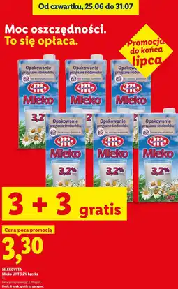 Lidl MLEKOVITA Mleko UHT 3,2% Łączka oferta
