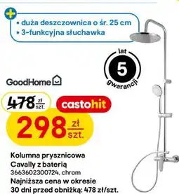 Castorama GoodHome Kolumna prysznicowa Cavally z baterią oferta
