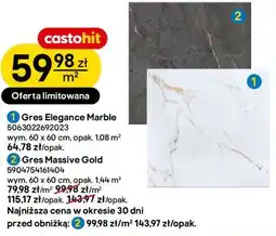 Castorama Gres Elegance Marble / Gres Massive Gold oferta