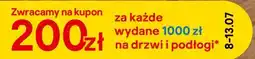 Castorama Kupon 200 zł za każde wydane 1000 zł na drzwi i podłogi oferta