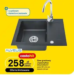 Castorama Alveus Zlew granitowy z baterią Run oferta