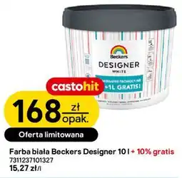 Castorama Farba biała Beckers Designer 10 l + 10% gratis oferta