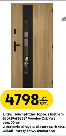 Castorama Drzwi zewnętrzne Topos z lustrem Woodec Oak Malt oferta