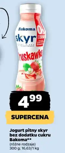 Netto Jogurt pitny skyr bez dodatku cukru Bakoma oferta