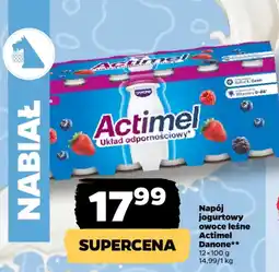 Netto Napój jogurtowy owoce leśne Actimel Danone oferta