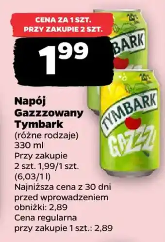 Netto Napój Gazzzowany Tymbark oferta