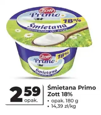 Odido Śmietana Primo Zott 18% oferta