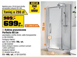 OBI Kabina prysznicowa Perfecto 80 cm oferta