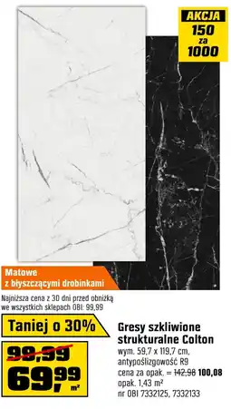 OBI Gresy szkliwione strukturalne Colton oferta