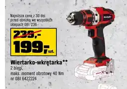 OBI Wiertarko-wkrętarka akumulatorowa Einhell oferta