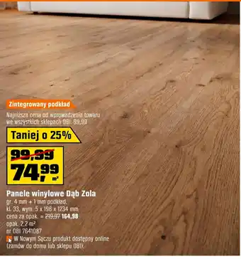 OBI Panele winylowe Dąb Zola oferta