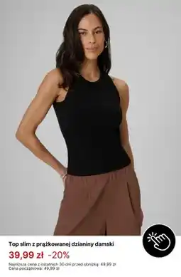 4F Top slim z prążkowanej dzianiny damski oferta