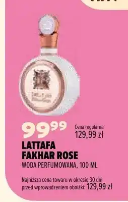 Drogerie Natura Woda perfumowana Lattafa Fakhar Rose oferta