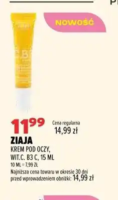 Drogerie Natura Krem pod oczy Ziaja Wit. C B3 C oferta