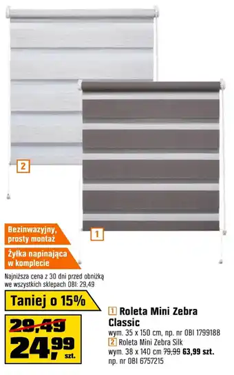Roleta Mini Zebra Classic