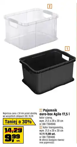 OBI Pojemnik euro-box Agilo 17,5 l oferta
