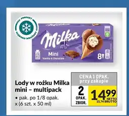 Makro Lody w rożku Milka mini 6-pak oferta