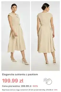 Monnari Sukienka elegancka z paskiem oferta