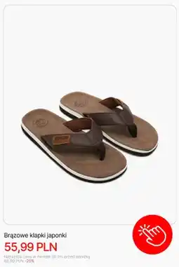 Cropp Klapki japonki Cropp brązowe oferta