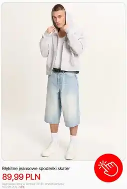 Cropp Spodenki jeansowe skater błękitne Cropp oferta