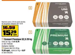 OBI Cement Premium 52,5 20 kg oferta