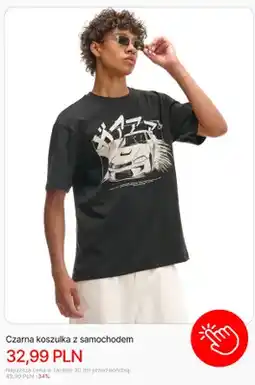 Cropp Koszulka Cropp czarna z samochodem oferta