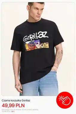 Cropp Czarna koszulka Gorillaz Cropp oferta