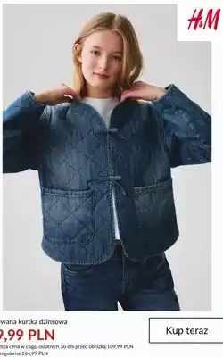 H&M Kurtka dżinsowa pikowana H&M oferta