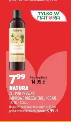 Drogerie Natura Żel pod prysznic imbirowe orzeźwienie Natura oferta