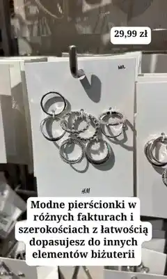 H&M Zestaw pierścionków H&M oferta