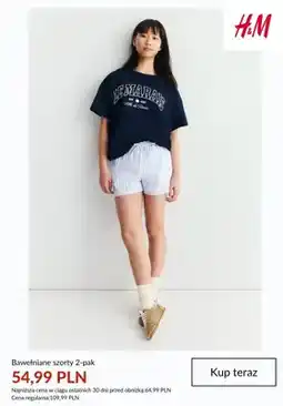 H&M Szorty bawełniane H&M 2-pak oferta