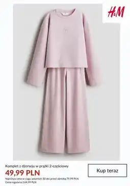 H&M Komplet z dżerseju w prążki 2-częściowy H&M oferta